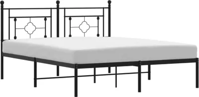 Obrázek produktu pro vidaXL Postel s čelem kovová černá 160x200 cm
