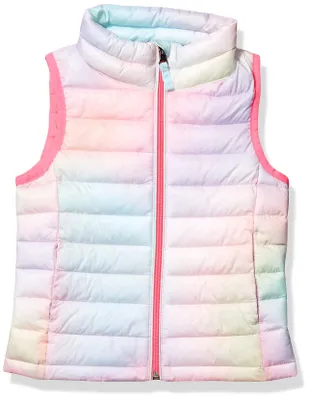 Productafbeelding van A. Essentials meisjes, lichtgewicht, waterbestendige pufferjas, opvouwbaar, roze