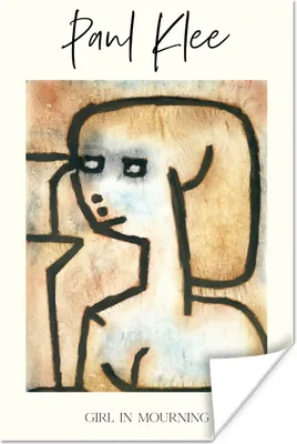 Produktbild von MuchoWow® Poster Kunst - Paul Klee - Trauerndes Mädchen 60x90 cm - Wanddekoration