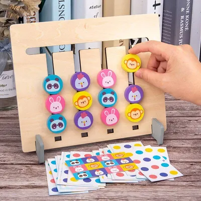 Produktbild von Personalisiert Logik Labyrinth Holz Schiebespiel Tiere Puzzle Kinder Spielzeug Lernspiel Holzspielzeug ab 3 Jahren 20 Teilig Spielzeug Opa: Mit Namen