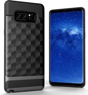 Produktbild von Hülle für Samsung Galaxy Note 8 Backcover Case Handy Schutzhülle - Cover 3D Prisma Design Grau