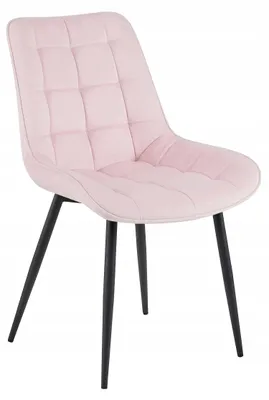 Imagen del producto de Sillón - Leobert - Bera - Terciopelo rosa claro / Patas negras - 54 x 60 x 88 cm