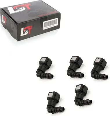 Produktbild von 5x Schnellverschluss Kraftstoffleitung Kupplung L-Stück 6,3x6mm für OPEL VOLVO