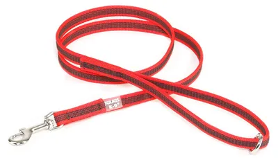 Immagine prodotto di Color & Gray - Guinzaglio gommato - rosso-grigio 14 mm / 1,2 m con occhiello e con O-ring, max per cani di 30 kg