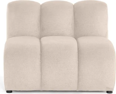 Image de Lisa Design Debbie - module d'assise en tissu texturé , Beige
