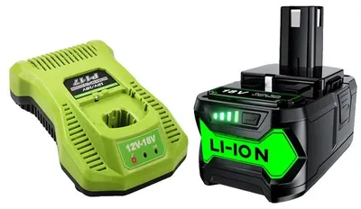 Productafbeelding van Batterij, 18V Li-Ion, 5000mAh capaciteit, 2 batterijladers
