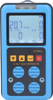 Obrázek produktu pro CHICIRIS Monitor plynu, 4 v 1 CO H2S O2 LEL Přesné měření Detektor plynu s vibračním alarmem Backit Lights, dobíjecí pohodlné nabíjení, vysoké rozlišení Zlepšení