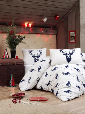 Produktbild von L'Essentiel Linge de Maison, Geyik - Dark Blue, Einzel-XL-Bettbezug-Set (DE), Dunkelblau, 65 % BAUMWOLLE / 35 % POLYESTER, 155 x 200 cm