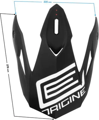 Image de Visière de casque ORIGINE HERO PEAK MX noir et blanc