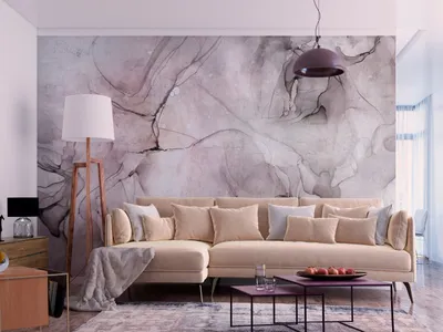 Zdjęcie produktu dla Tapeta flizelinowa abstrakcyjna w stylu boho, efekt optyczny, imitacja betonu, kolor różowy, wymiary 400x280 cm – Nowoczesna tapeta flizelinowa, idealna do sypialni, model f-C-0495-a-b