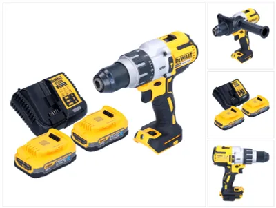 Obrázek produktu pro Akumulátorová příklepová vrtačka DeWalt DCD 996 E2 18 V 95 Nm bez kartáčů + 2x akumulátor 1,7 Ah + nabíječka