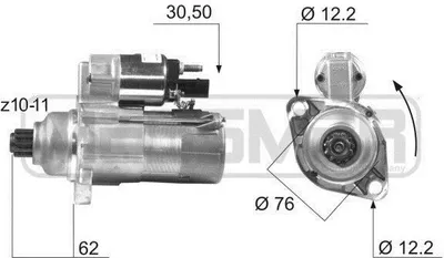 Produktbild von ERA 220450A Starter Anlasser 2kW für VW Golf V Schrägheck (1K1) 12V