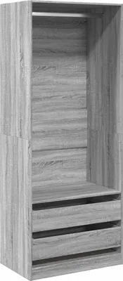 Produktbild von Kleiderschrank Grau Sonoma 80x50x200 cm Holzwerkstoff