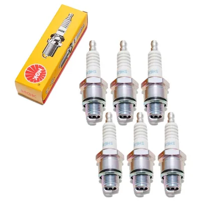 Produktbild von Zündkerzen Set NGK 6x BR9HS Zündkerze entstört, 12,7mm Kurzgewinde Ø 14,0mm Hex 20,8mm, Elektrodenabstand 0,75mm, Wärmewert 9, 4522