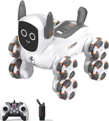 Obrázek produktu pro Robot na dálkové ovládání, interaktivní inteligentní robotické zvířátko pro děti od 8 let, kaskadérská hračka s rozpoznáváním gest a hudbou, LED světla pro oči a uši, vánoční dárky pro dívky a chlapce