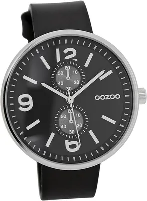 Produktbild von Oozoo Leder Herren Uhr matt Analog Quarzuhr Armband schwarz Timepieces D2UOC7079A