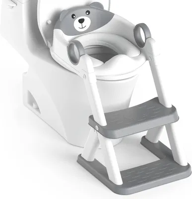 Produktbild von Toilettentrainer mit Stufe, 2 in 1, Spritzschutz, rutschfeste Unterseite, für Toilettentraining