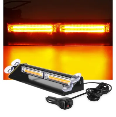 Immagine prodotto di Luce di emergenza e di segnalazione gialla (lampeggiante), barra LED con supporto per piattaforma di traino 12–24 V