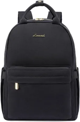 Produktbild von Kleine Damen Rucksack Wasserdicht 13,3 Zoll Laptop Tasche Schwarz