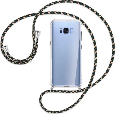 Produktbild von Handykette Backcover-Schutzhülle mit Band (Metall silberfarben) für Samsung Galaxy S8 - camouflage