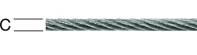 Produktbild von Vormann Stahldrahtseil 3 mm 7x7+Stahl Edelstahl V4A 150 Meter