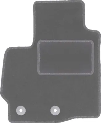 Produktbild von Fahrerfußmatte Velours graphit passend für Citroen C-Crosser (2007-2012, Crossover) – mit Befestigungen – passgenau