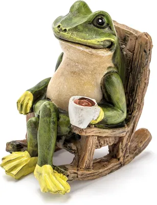 Imagen del producto de Miniatura de rana, figura decorativa para jardín, 5 cm de altura, resistente a la intemperie, ideal para exteriores