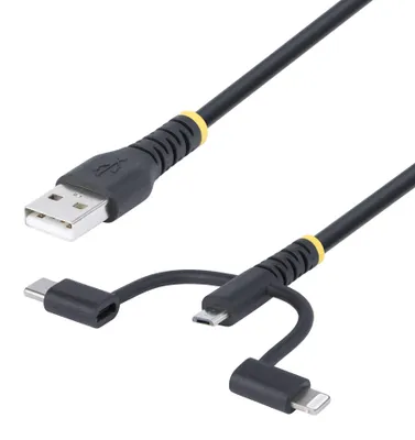 Obrázok produktu pre StarTech.com RLTCUB1MBK, 1 m, USB A, Micro-USB B, USB 2.0, 0,48 Gbit/s, Čierna