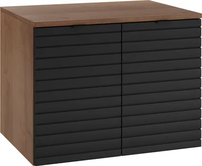 Obrázek produktu pro Badplaats Skříňka pod Umyvadlo Dover 60 x 44 x 46 cm - Dub s Černou – Závěsná Skříňka