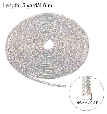 Produktbild von Strass Glitzer Schnš¹rsenkel Kristall Bling Gl?nzende Runde Schuh Zugseil Schnur Kordel Charme 6mm fš¹r Sneakers Jogginghose, Multifarbig