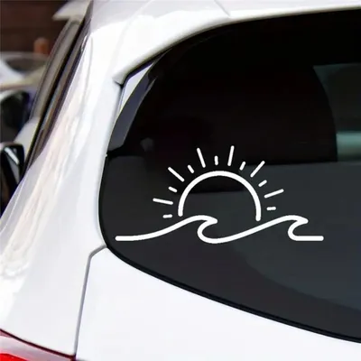 Productafbeelding van Auto Stickerset 2 stuks 15x7 cm Strandthema