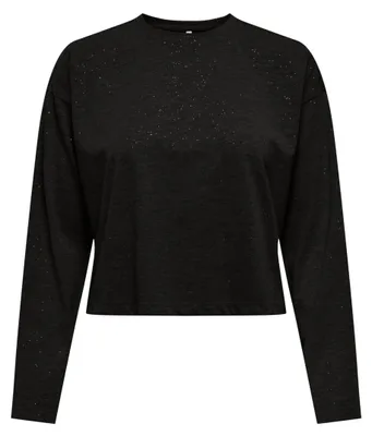 Image de MeilleureONLMELLE L/S GLITTER TOP JRS Black/Blac S