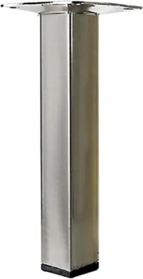 Image de Pied meuble carré HETTICH fixe acier brossé gris