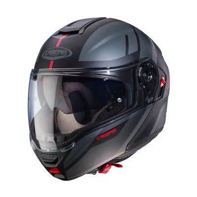 Produktbild von Caberg Levo X Manta Klapphelm, schwarz matt/grau/rot, S  (55/56)