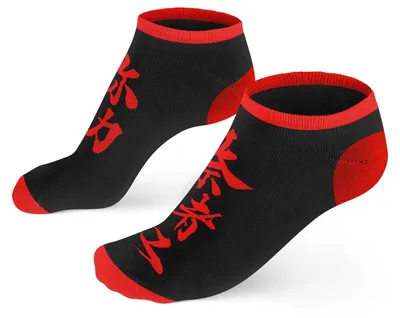Image de Chaussettes basses Good Loot Assassin's Creed Shadows noires et rouges