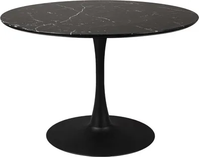 Produktbild von Esstisch - Schwarz Ø110cm - Metall & MDF - Tisch Maru - Giga Meubel