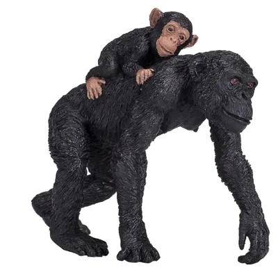 Zdjęcie produktu dla Mojo Fun Chimpanzee and Baby, 3 lat(a), Wildlife, Czarny, Brązowy, Polichlorek winylu (PVC)