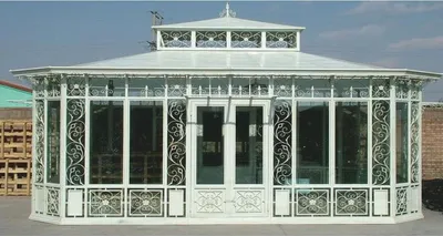 Immagine prodotto di Casa Padrino Casa da giardino in stile Liberty Bianco 700 x H. 500 cm