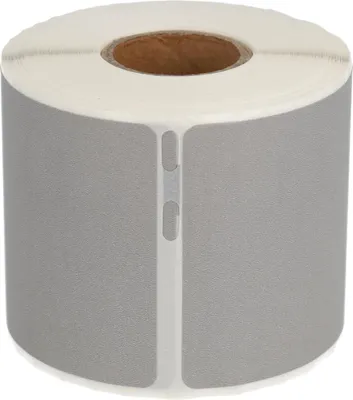 Produktbild von DULA Labels - Kompatibel mit Dymo 99014 / S0722430 Labels - Silber - Versand- und Namensschild-Etiketten - 1 Rolle - 101 x 54 mm - 220 Etiketten pro Rolle