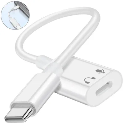 Produktbild von Adapter Light-ning auf USB C Kopfhörer, Audio Converter für iPhone Light-ning Headset an USB-C Geräten, High-Fidelity Sound, Plug & Play