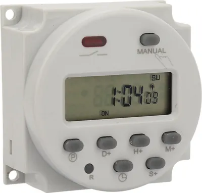 Produktbild von Kleiner 7-Tage Digital-Timer – Programmierbarer Schalter 1s–168h, 5VA, 12V DC