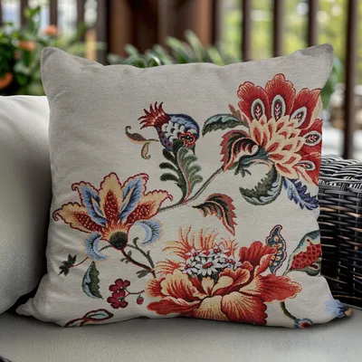 Produktbild von Jedeka Gobelin Kissenbezug 45x45 Blumen Volksgarten