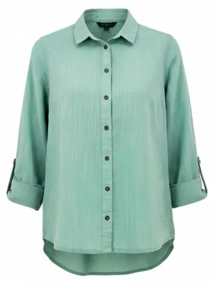 Produktbild von Jack Wolfskin Emerald Lake Shirt Damen Bluse Wanderhemd Baumwolle Grün Größe S