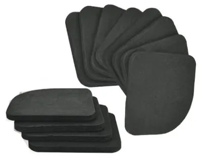 Anti-Vibrationspads, 20 Stück, 7,7 x 7,7 x 0,5 cm, EVA, schwarz
