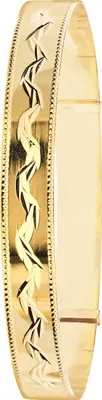 Produktbild von Stylischer 9 Karat (375) Gold Damen - Erweiterbar Armreif - 7mm; TRS20543