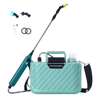 Produktbild von Akku Drucksprüher 8L, elektrisches Gartensprühgerät mit Akku, 3 Sprühdüsen, Akkuanzeige und 60 cm langer Teleskopstange