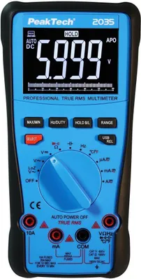 Produktbild von Digital Multimeter PeakTech P2035 6000 Counts 1000V True RMS USB
