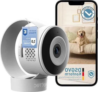 Immagine prodotto di Telecamera WiFi Full HD compatibile con droni per la sicurezza domestica, con visione notturna e sensore di movimento