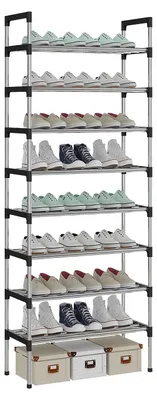 Schuhregal 8 Ebenen, 16 mm Rohr, 56x30x140 cm, für 16-24 Paar