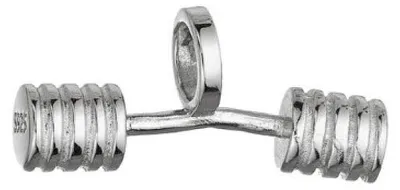 Image de Haltère moderne en argent 64073